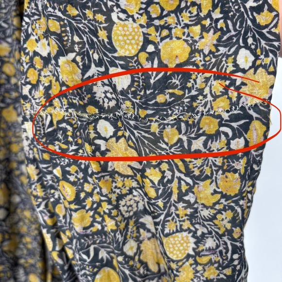 Isabel Marant Etoile Silk Blend Floral Long Sleeve Maxi Dress US 10 *FLAWED - Picture 8 of 16
